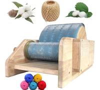 Machine à carder manuelle à tambour en fibre avec rouleau et roulements pour mélange de laine, coton, lin et soie