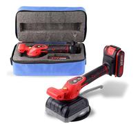 Machine à carreler, 21V Vibrateur électrique de Carrelage avec Ventouses, Niveleur de sol Rechargeable à 5 vitesses, pour le carrelage mural et les carreaux de céramique (1 pile)