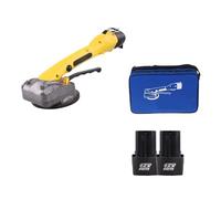 Machine à Carreler Vibrateur De Carrelage À 10 Vitesses, 2000W, Machine, Ventouse Réglable, Outil Nivellement Automatique For Sol Forte Aspiration(Yellow 2 Batteries)