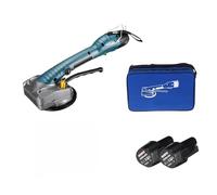 Machine à Carreler Vibrateur De Carrelage À 10 Vitesses, 2000W, Machine, Ventouse Réglable, Outil Nivellement Automatique For Sol Forte Aspiration(Blue 2 Batteries)