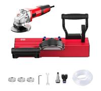 Machine à chanfreiner électrique pour carrelage, machine de chanfreinage portable à coupe rapide avec épaisseur réglable, double buse d'eau, outil de coupe biseautée rechargeable(With Grinder)