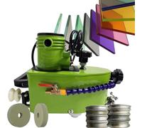 Machine à Chanfreiner et Polir Le Verre Électrique 800W - Chanfreinage Professionnel & DIY pour Plateaux de Table, Portes de Douche, Étagères, Miroirs,Green
