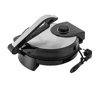 Machine A Chapati Electrique, 1200W Machine A Pain Plat Naan Roti, Machine A Tortillas Pour Crêpes, Omelettes, Crêpes, Adapté Pour Les Maisons, Les Magasins De Petit Déjeuner, Etc (noir argent)