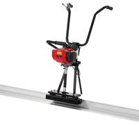 Machine à chape en béton à gaz avec jeu de barres de bord droit en plaques d'aluminium de 2445 mm, moteur vibrant à 4 temps pour la finition du ciment avec poignées réglables en hauteur, outils à béto