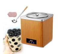 Machine à chauffer les perles de tapioca en acier inoxydable, capacité 3L/7L, température réglable de 30 à 100 °C, idéale pour le bubble tea, les boules de tapioca, le riz à sushi et bien plus (B 3L)