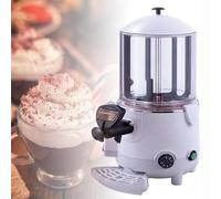 Machine à chocolat chaud commerciale 10 L, machine et distributeur de chocolat chaud 1000 W, réglage de la température 20-90 ℃ avec arrivée d'eau, acier inoxydable, tempéreuse à chocolat(White)