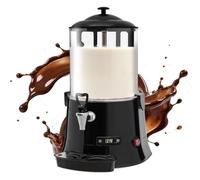 Machine à chocolat chaud commerciale 5/10 L, distributeur de chocolat chaud électrique 400 W avec température réglable, robinet, fondoir chauffant for café, lait, jus de lait de soja(Black,10L)