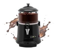 Machine à chocolat chaud commerciale 5/10 L, distributeur de chocolat chaud électrique 400 W avec température réglable, robinet, fondoir chauffant for café, lait, jus de lait de soja(Black,5L)