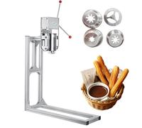Machine à churro en acier inoxydable pour beignets et churros, avec 4 buses et baril, facile à nettoyer, convient pour un usage commercial
