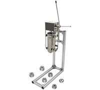 Machine à churro espagnole commerciale en acier inoxydable avec 6 buses et support en forme de L pour usage professionnel ou domestique