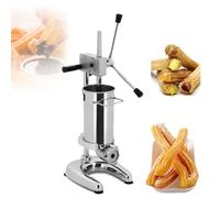 Machine À Churros en Acier Inoxydable 2L/3l, Machine Manuelle À Churros avec 5 Buses, Remplisseuse Verticale Robuste pour Churros, Beignets, Pâtisseries pour la Maison, les Boulangeries 3L