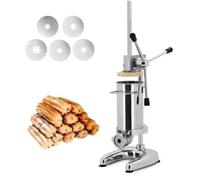 Machine à Churros en Acier Inoxydable 2L/3L - Machine Manuelle Robuste avec 5 Buses, adaptée à Un Usage Commercial et Domestique - Parfaite pour la Fabrication de Beignets et de pâtisseries.