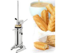 Machine à churros manuelle 3L Machine à beignets verticale en acier inoxydable Équipement pour beignets espagnols et latino-américains Avec 5 moules Pour boulangerie pâtisserie(3L)