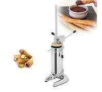 Machine à Churros Manuelle Commerciale En Acier Inoxydable Avec 5 Buses, Très Résistante Pour Un Usage Professionnel Ou Domestique La Maison, Les Restaurants Et Les Boulangeries,3L