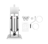 Machine à churros professionnelle en acier inoxydable - Machine à churro commerciale d'une capacité de 5 l avec 6 buses, utilisation manuelle pour la maison et le commerce