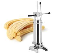 Machine à Churros Verticale Manuelle Commerciale en Acier Inoxydable, Machine à Beignets Espagnols avec 5 Buses pour Restaurants à Domicile,2L