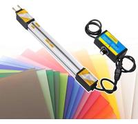 Machine à cintrer électrique acrylique Cintreuse manuelle de bandes de PVC en plastique acrylique, avec caisson lumineux et 2 conduites d'eau, pour la décoration et la fabrication de panneau