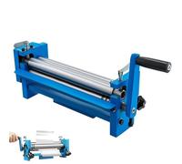 Machine à cintrer manuelle de rouleaux de tôle, machine à cintrer ronde manuelle de 300 mm, entraînement réglable à manivelle pour stable, pour tôles d'acier laminées, tôles de cuivre 1PCS