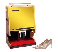 Machine À Cirage Automatique Pour Chaussures Cuir Avec Détection Sans Contact, Double Brosse Cirage Et Nettoyage, Réservoir Cire 150ml, Moteur 1200W Durable, Pour Bureau, Hôtel, Maison(Gold)