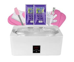 Machine à cire chauffée avec 4L régulation de température précise et fusion rapide pour maintenir la chaleur, suite professionnelle de spa à domicile pour soulager l'arthrite de la peau humide (Blanc)