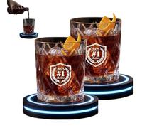 Machine à cocktails intelligente, éclairage interactif avec technologie de détection intelligente intégrée, conception facile à nettoyer pour bar à domicile, fête et usage professionnel (2pcs)