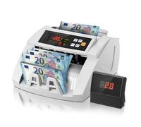 Machine à Compter les Billets FOHERE, Compteuse de Billets avec Détection de Contrefaçon UV/MG/IR/DD, 1100 Billets/Minute, Affichage LCD, Modes Valeur et Lot pour Magasins, Banques et Restaurants