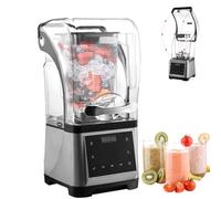 Machine à cône de neige électrique 2200W, machine à glace pilée commerciale, mélangeur de smoothie sur pied avec hotte muette, for activités de fête, réunions de famille
