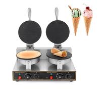 Machine à Cônes Crème cornets de glace professionnelle, machine électrique 2400 W, moule antiadhésif en acier inoxydable pour restaurants, boulangeries et snack-bars