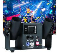 Machine à confettis électrique à 2 coups, lance-confettis de scène, DMX512 et télécommande, pour des fêtes créant des effets visuels époustouflants.
