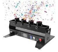 Machine à Confettis électronique Lanceur professionnel, souffleur électrique portable à 4 coups pour effets de scène, mariage, Noël, Halloween, carnaval, Pâques