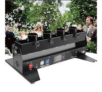 Machine à confettis, lance-confettis, canon à 4 coups, barre électrique professionnelle, souffleur d'effets de scène DMX/à distance, angle réglable