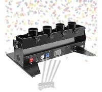 Machine à confettis, lanceur de confettis électrique, 4 télécommandes/DMX512 pour mariages, discothèques, clubs, scènes et fêtes