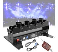 Machine à confettis, lanceur de confettis professionnel électrique DMX512 avec télécommande, 4 lanceurs rotatifs, idéal pour événements, fêtes, clubs et concerts.