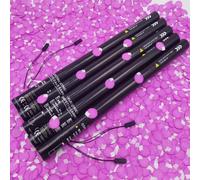 Machine à confettis pour fête foraine, canon à confettis de 80 cm, confettis biodégradables, lot de 25, pour fêtes, anniversaires, Noël. PinkPetals