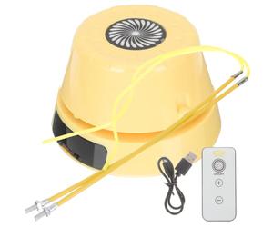Machine à Corde à Sauter Automatique Électrique Télécommande | ABS Jaune, Câble USB Inclus, Usage en Intérieur, pour Familles et Sportifs, sans Risque de Trébuchement