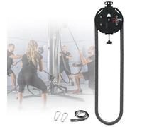 Machine À Corde Sans Fin Pour Salle De Sport À Domicile, Capacité De Charge De 150kg, Résistance Maximale De 30kg Pour L'Endurance Musculaire, Partie Supéieure Du Corps, Corde Musculation(Black)