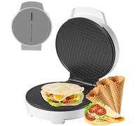Machine à Cornet à Gaufre Électrique 1000W, Appareil à Cornet de Glace 7,5 pouces, Chauffage Double Face Antiadhésif en Acier Inoxydable pour Dessert Glacé ou Rouleau d'Œuf