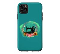 Machine à Coudre à manivelle de Style Vintage et Fleurs Coque pour iPhone 11 Pro Max