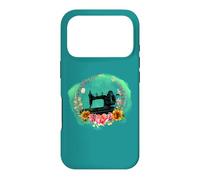 Machine à Coudre à manivelle de Style Vintage et Fleurs Coque pour iPhone 17 Pro