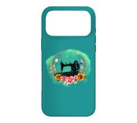 Machine à Coudre à manivelle de Style Vintage et Fleurs Coque pour iPhone 17 Pro Max