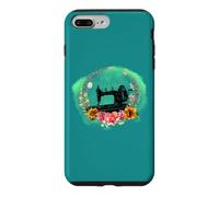 Machine à Coudre à manivelle de Style Vintage et Fleurs Coque pour iPhone 7 Plus/8 Plus