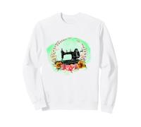 Machine à Coudre à manivelle de Style Vintage et Fleurs Sweatshirt
