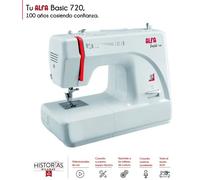 Alfa 720 Basic Machine à Coudre 9 Dessins de puntada Moteur de 70 W Couleur Blanc