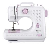 Machine à coudre avec pédale, petite machine à coudre pour débutants et enfants, guide rapide, manuel en 5 langues, 12 points MEGLE FHSM-505