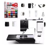Machine à coudre avec table coulissante, 38 programmes de point, machine à coudre électrique portable avec lumière LED et pédale de pied, kit d'accessoires de couture, mini machine à coudre pour