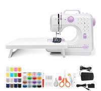Machine à coudre avec table coulissante, mini machine à coudre électrique portable, machine à coudre électrique à 12 points, avec lumière LED, kit d'accessoires de couture, idéal pour les vêtements