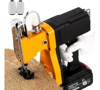 Machine à Coudre de Sacs sans Fil, Piqueuse-Ensacheuse Électrique Portable Industrielle avec Batterie 36V, Pince Réglable pour Sacs Tissés en PP, Jute, Kraft - Moteur Haute Puissance 210W,1 Battery
