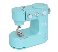 Machine à coudre électrique domestique DC6 V 1000 mA - Bras libre - Multifonction - Avec éclairage LED - Machine à coudre super utile pour vêtements, pantalons, soie - Bleu