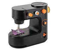 Machine à coudre électrique domestique DC6 V 1000 mA - Bras libre - Multifonction - Avec éclairage LED - Machine à coudre super utile pour vêtements, pantalons, soie (noir)