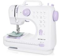 Emerio Machine à coudre SEW-121820 - 12 programmes, coupe-fil, enfileur simplifié - blanc/lilas